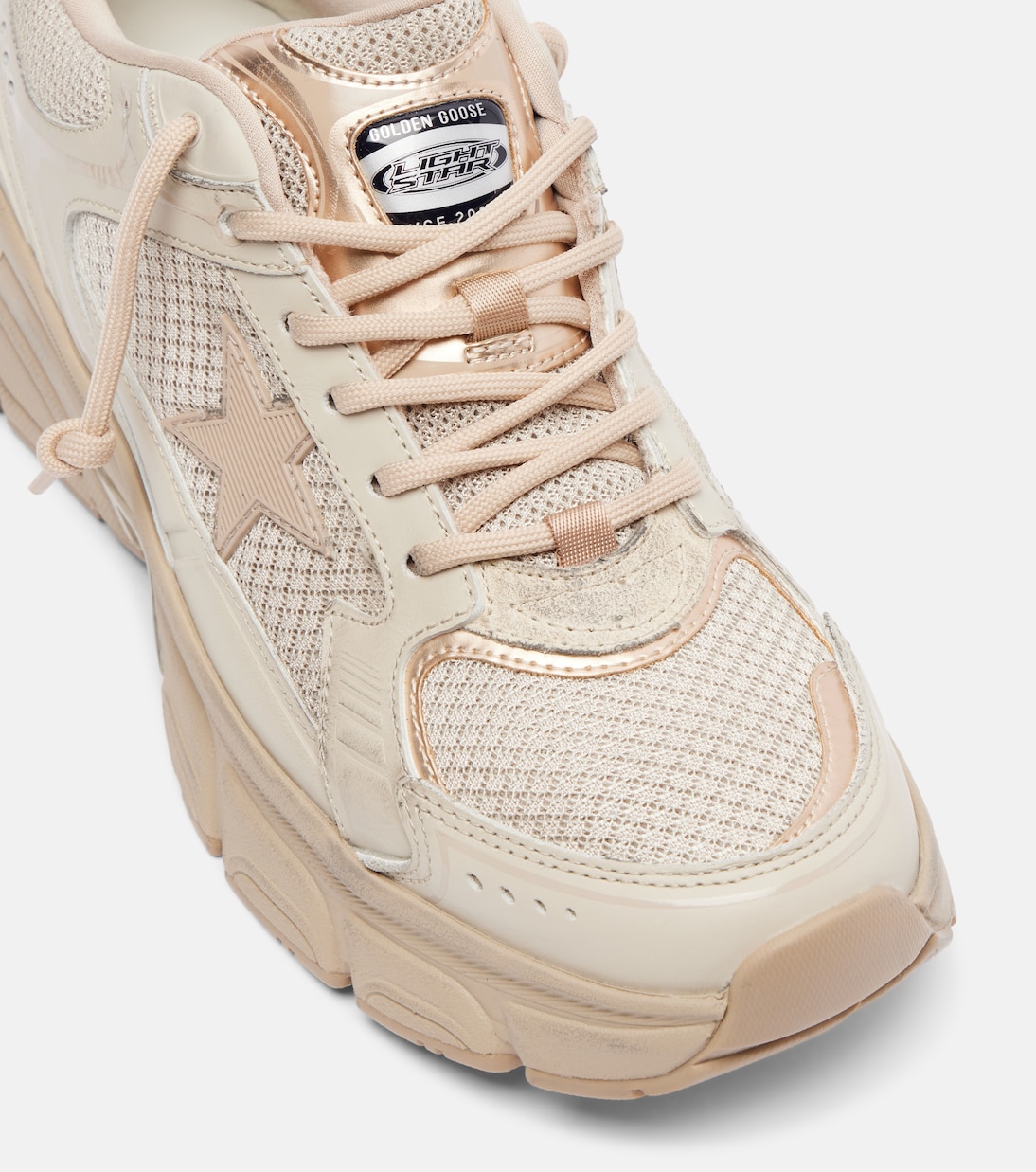 Lightstar leather-trimmed sneakers | Golden Goose