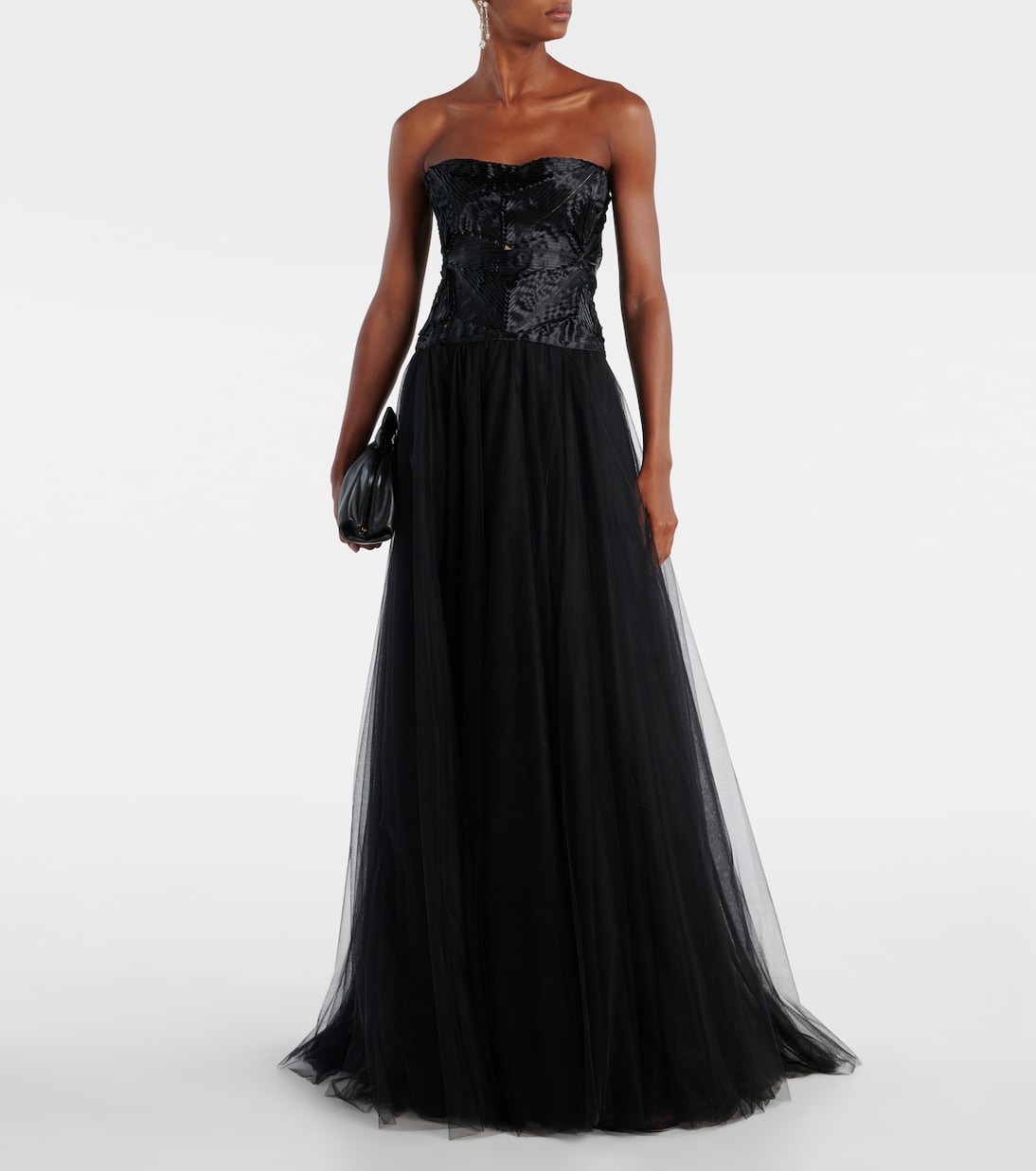 Tulle bustier gown | Costarellos