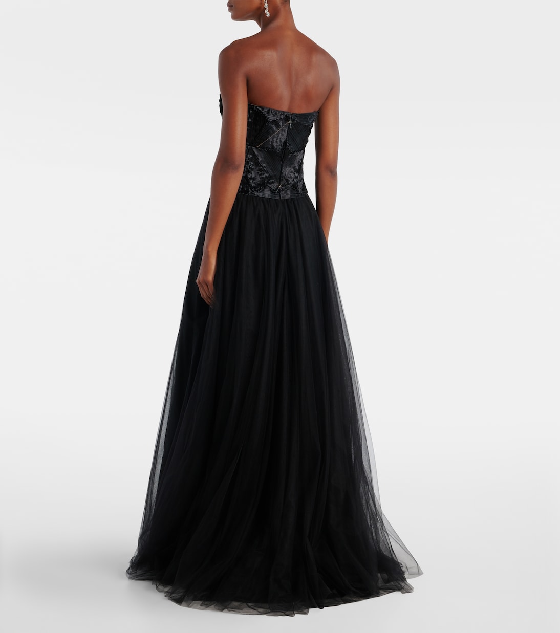 Tulle bustier gown | Costarellos