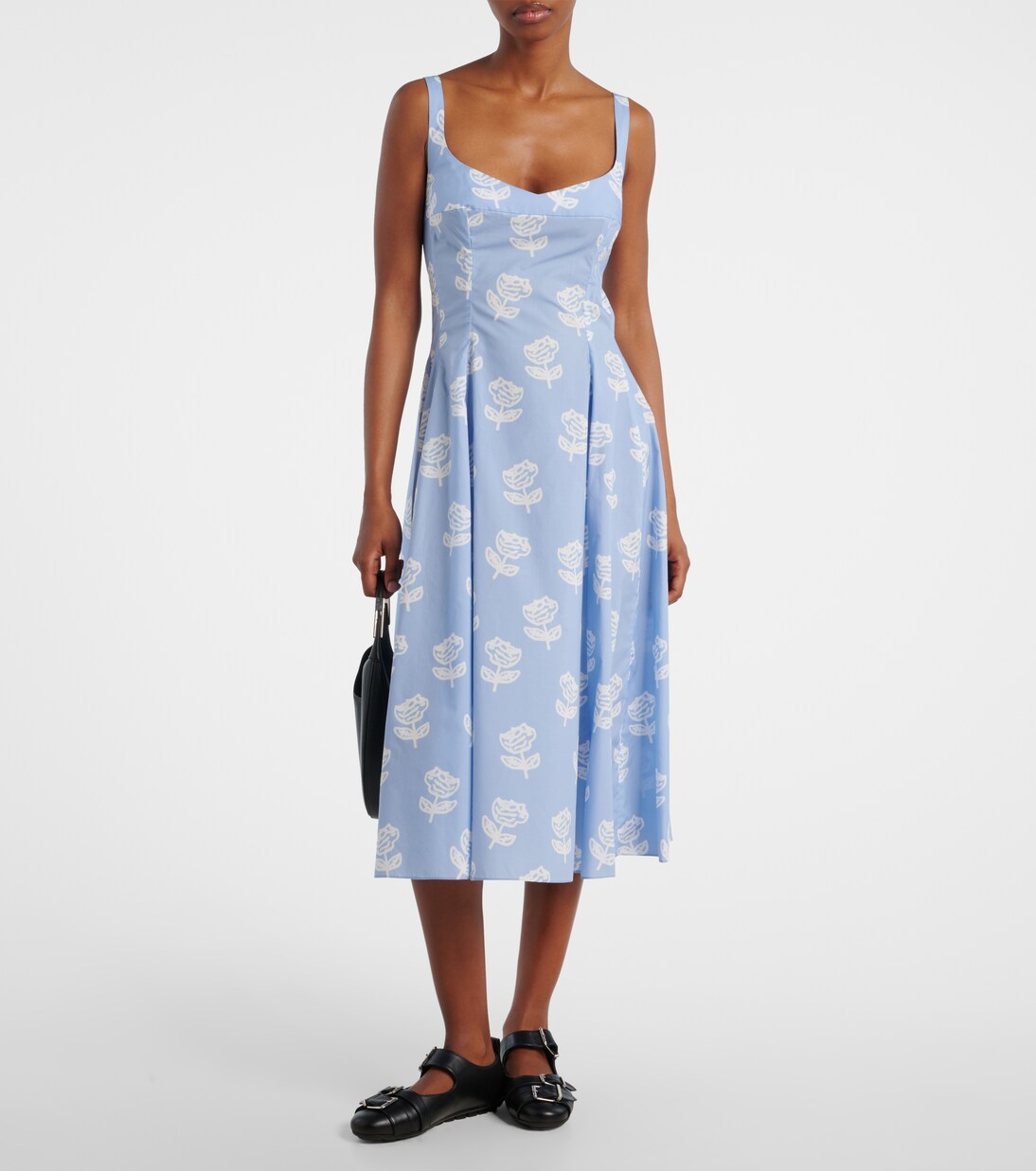 Floral cotton midi dress | Marni