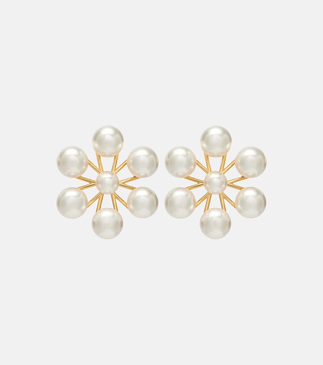 Pendientes de perlas sintéticas florales | Oscar de la Renta