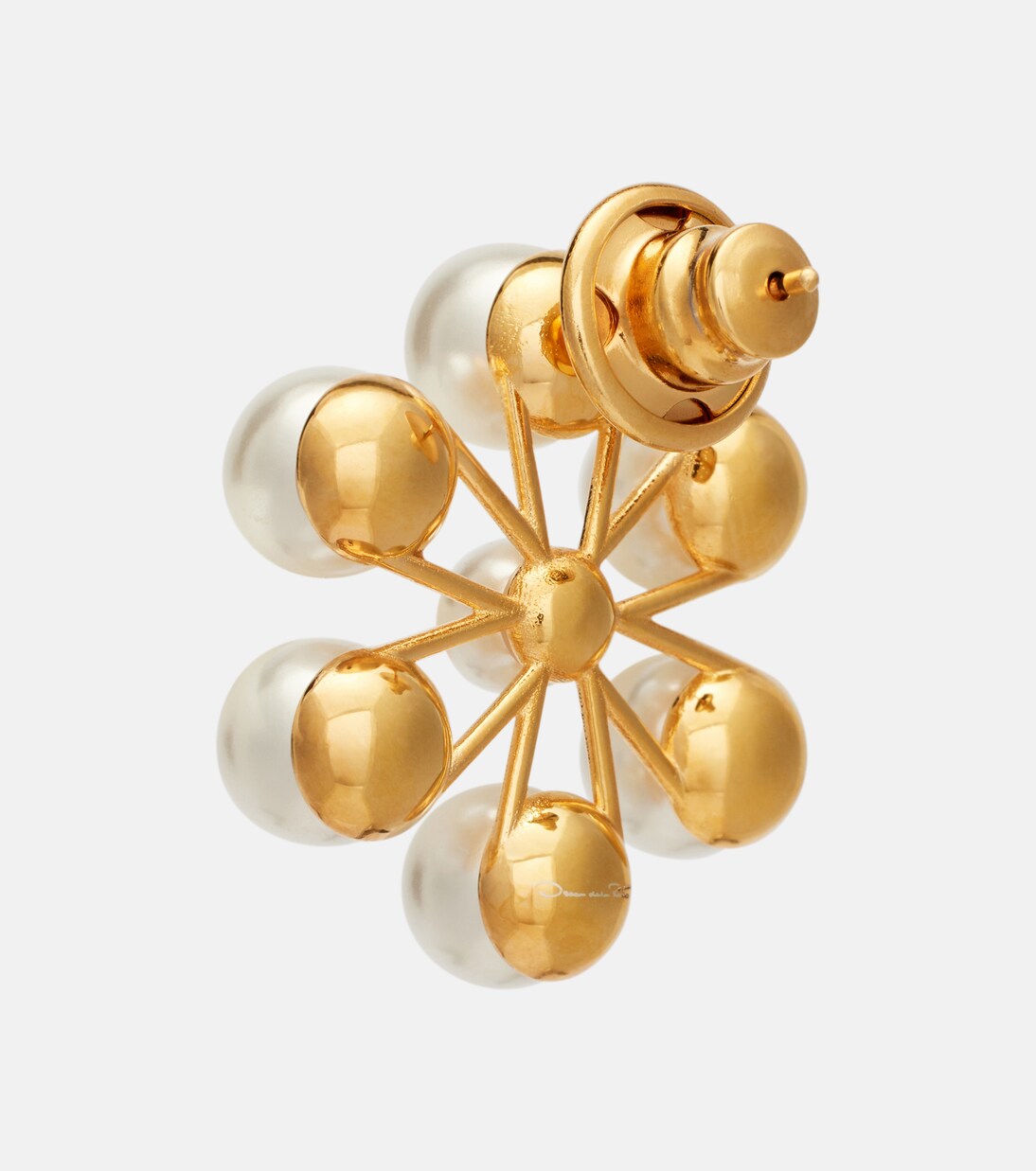 Pendientes de perlas sintéticas florales | Oscar de la Renta