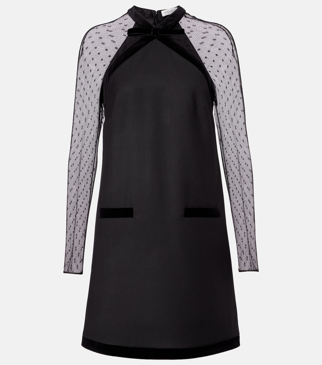 Virgin wool gabardine minidress | Nina Ricci
