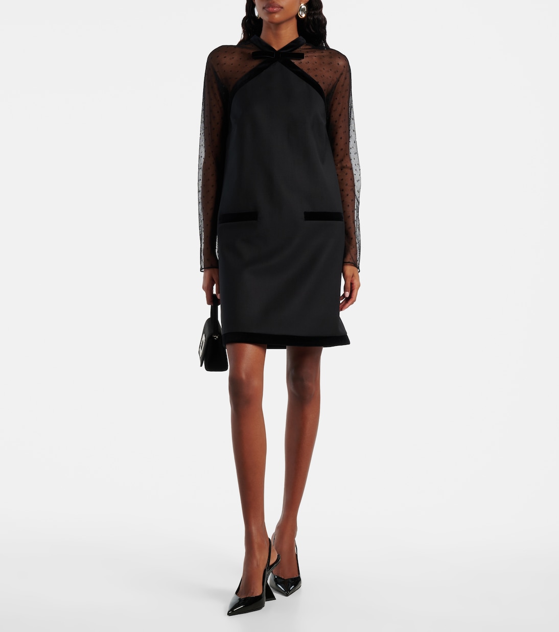 Virgin wool gabardine minidress | Nina Ricci