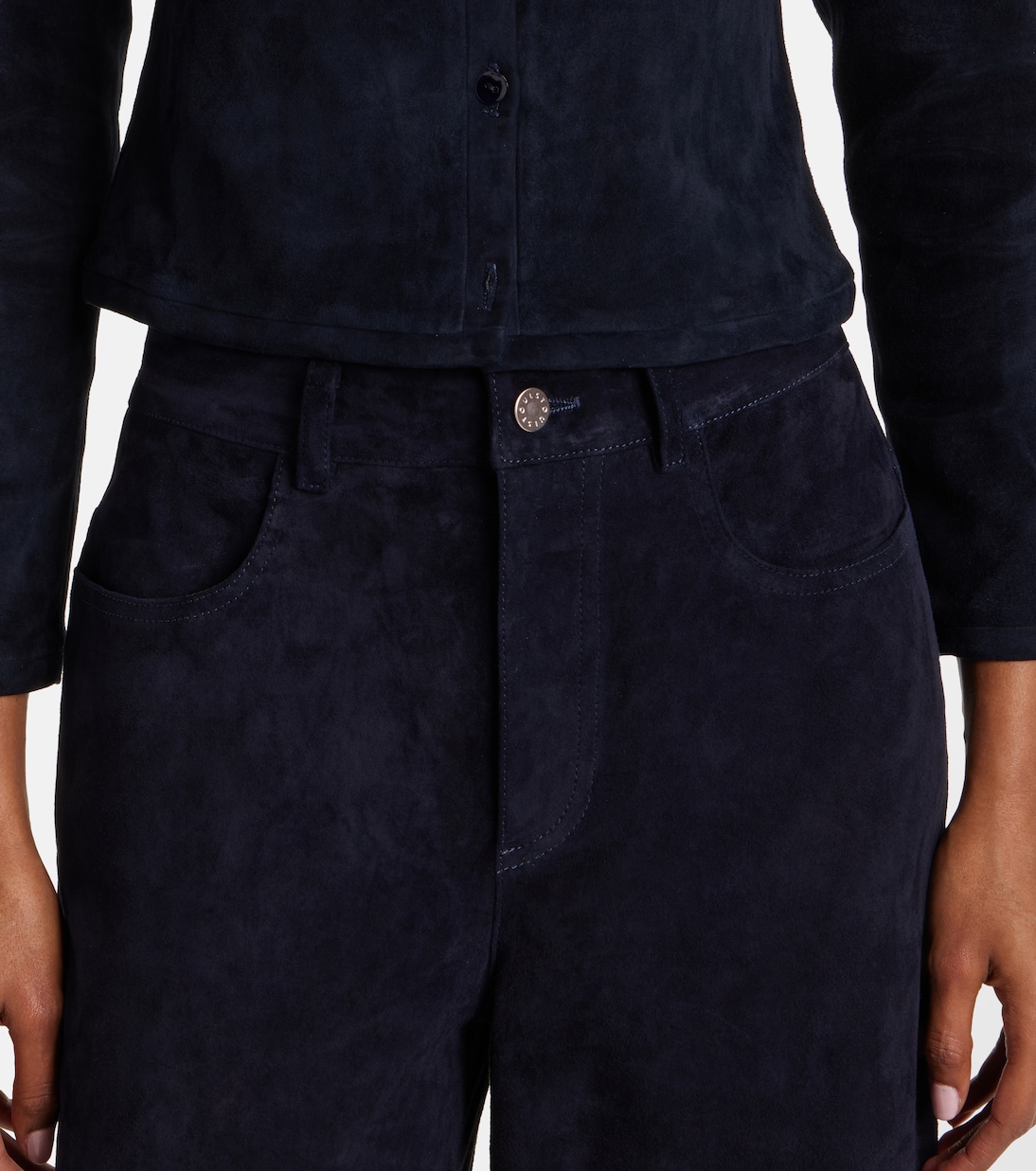 Pantalones anchos Mytheo de ante de tiro alto | Stouls