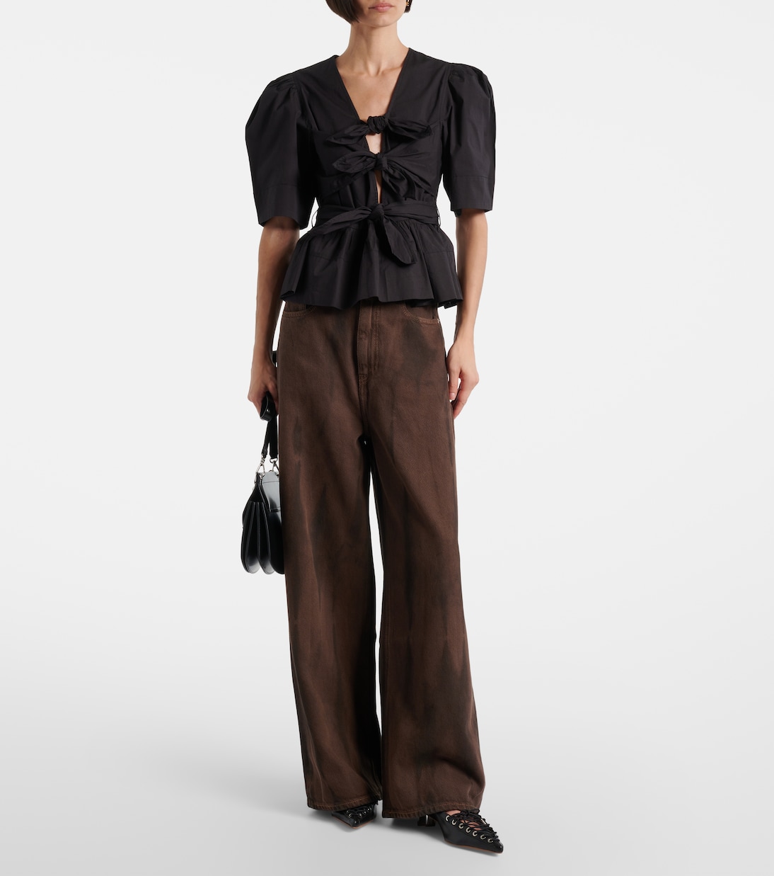 Jean ample à taille haute | Ganni