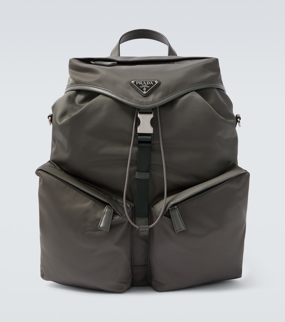 Rucksack aus Re-Nylon mit Leder | Prada
