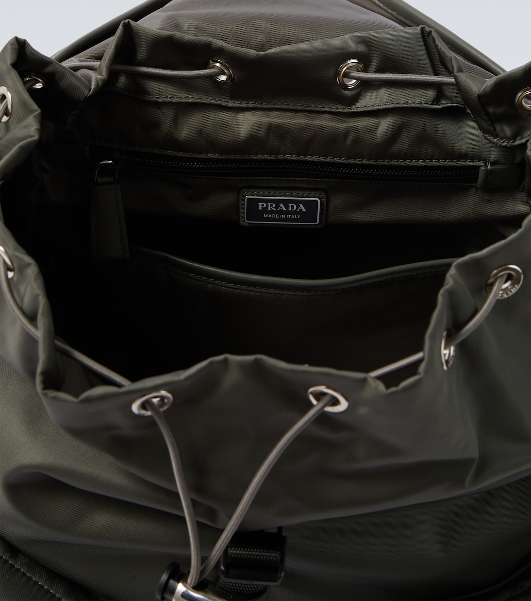 Rucksack aus Re-Nylon mit Leder | Prada