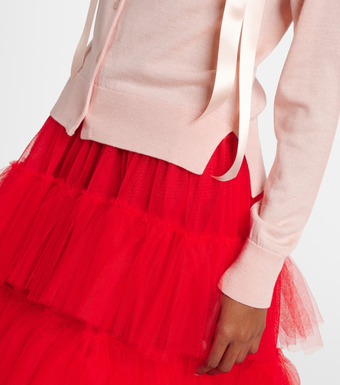 Bow-detail wool and silk cardigan | Simone Rocha