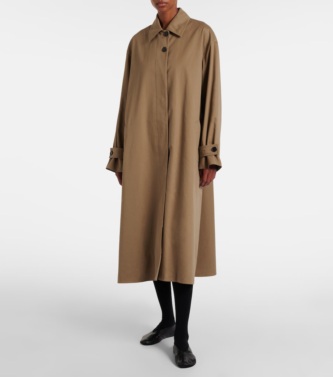Lolana cotton gabardine coat | The Row