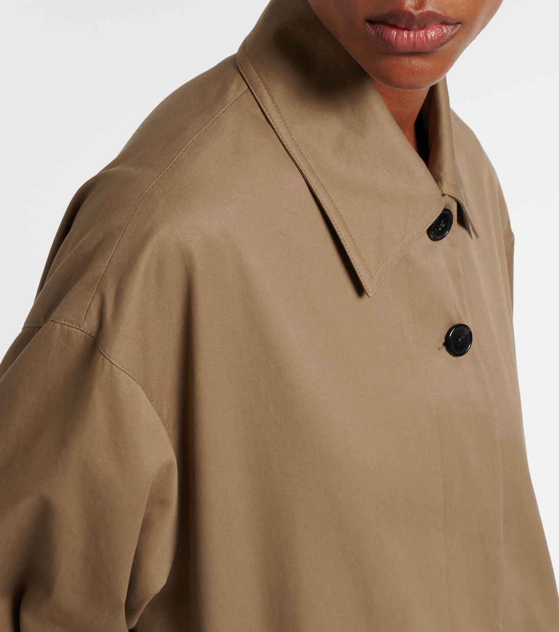 Lolana cotton gabardine coat | The Row
