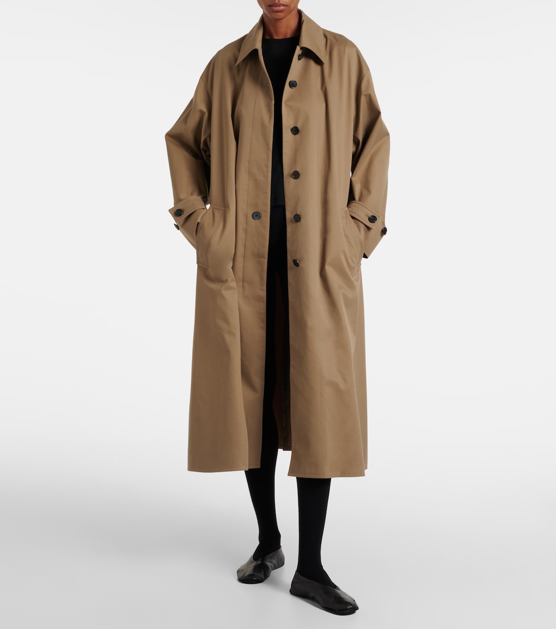 Lolana cotton gabardine coat | The Row