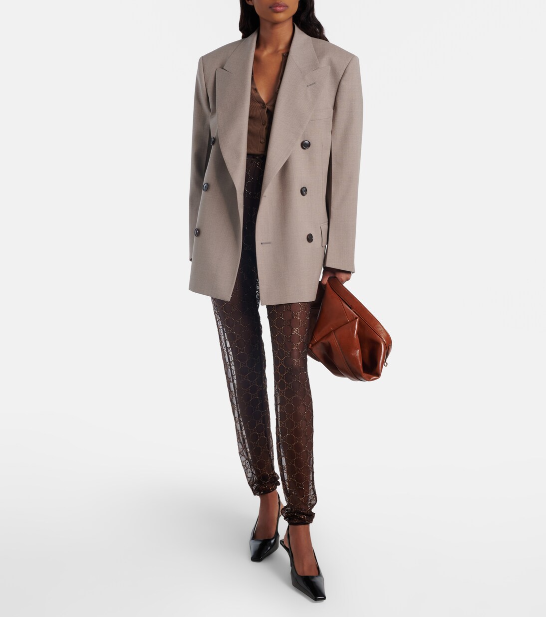 GG Crystal tulle leggings | Gucci