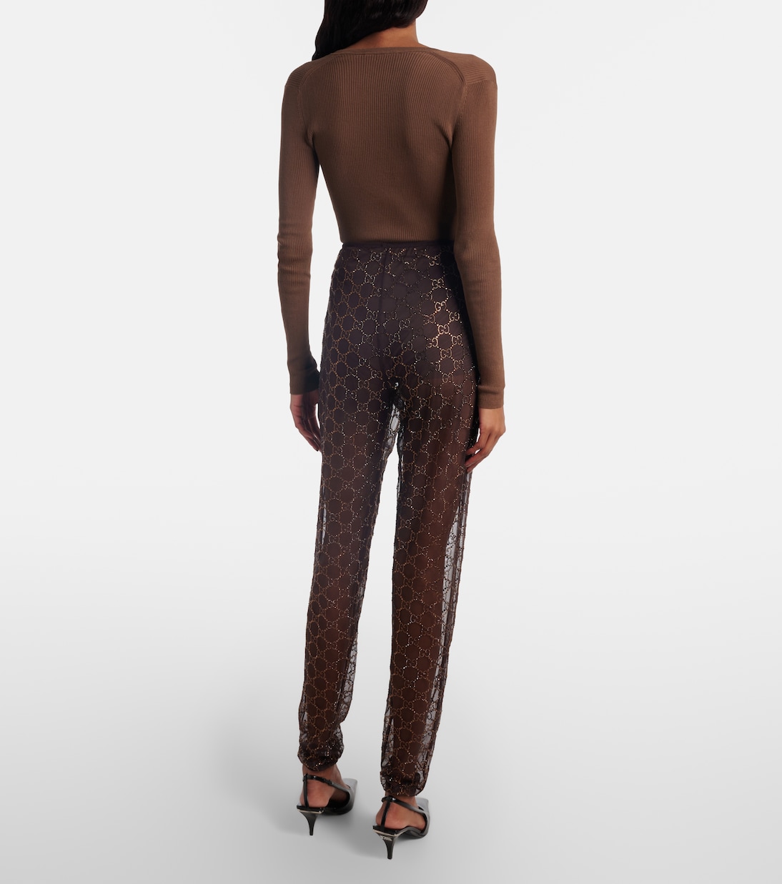 GG Crystal tulle leggings | Gucci