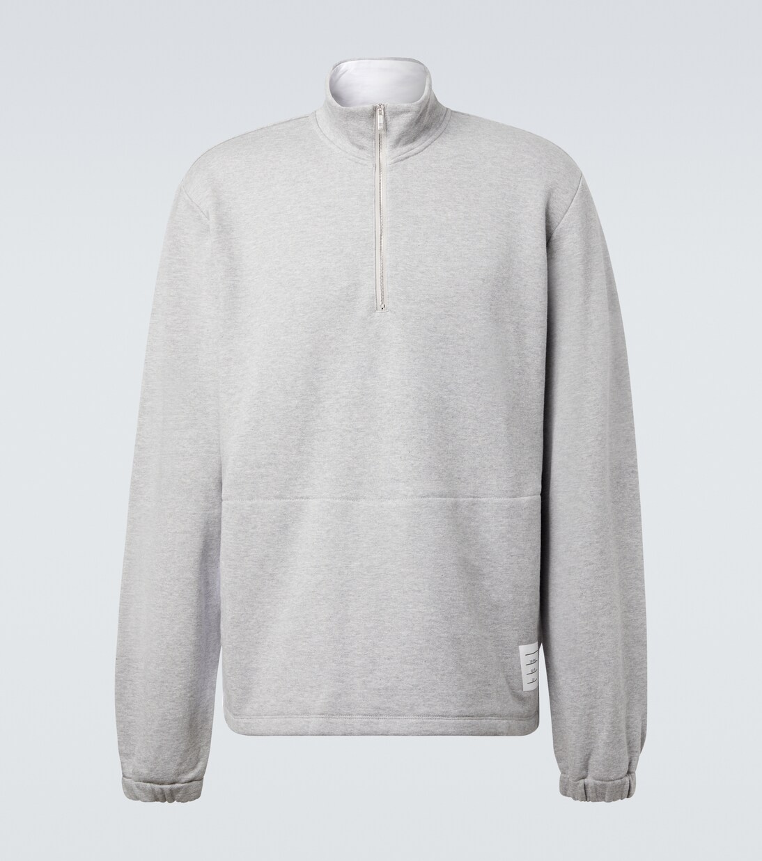 4-Bar cotton jersey half-zip sweatshirt | Thom Browne
