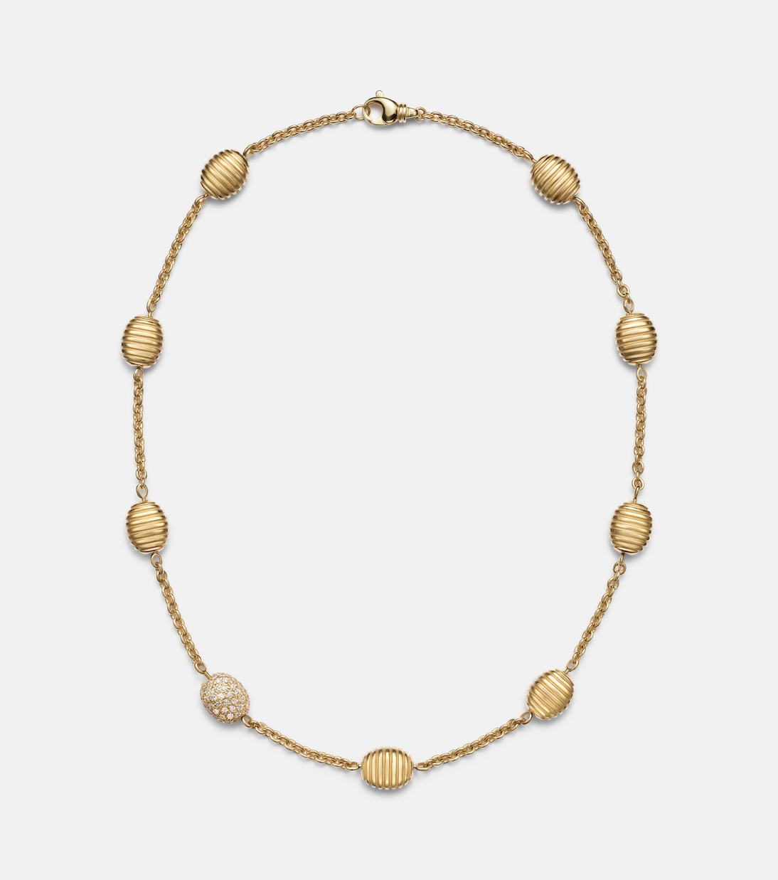Isla Station 18kt gold necklace with diamonds | Pamela Zamore