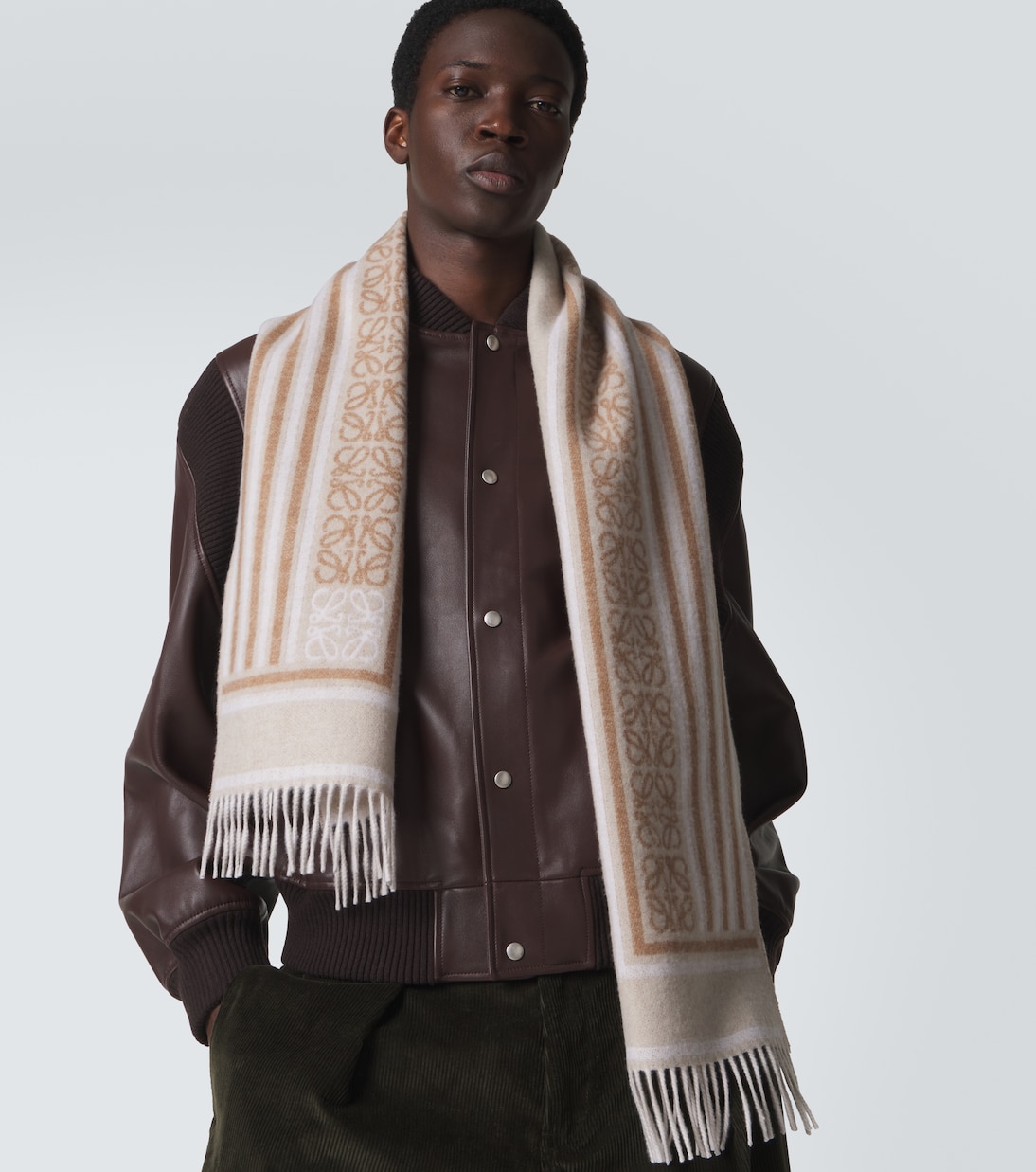 Bufanda de lana y cachemir con anagrama | Loewe