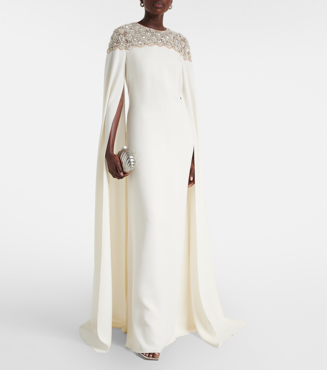 Verzierte Robe aus einem Seidengemisch | Oscar de la Renta