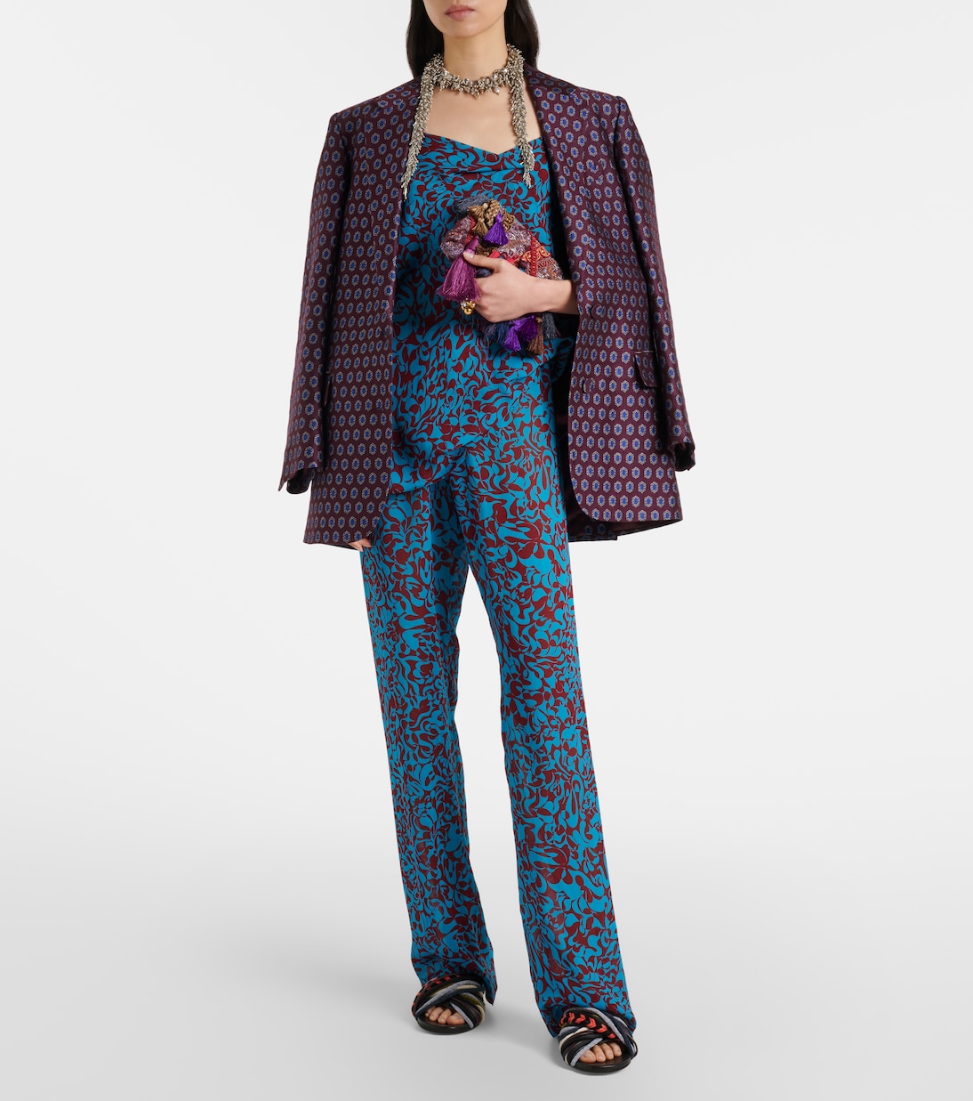 Printed wide-leg pants | Dries Van Noten