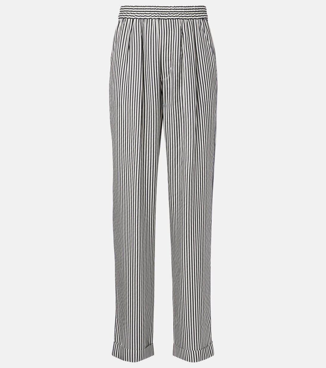 Striped silk straight pants | Tom Ford