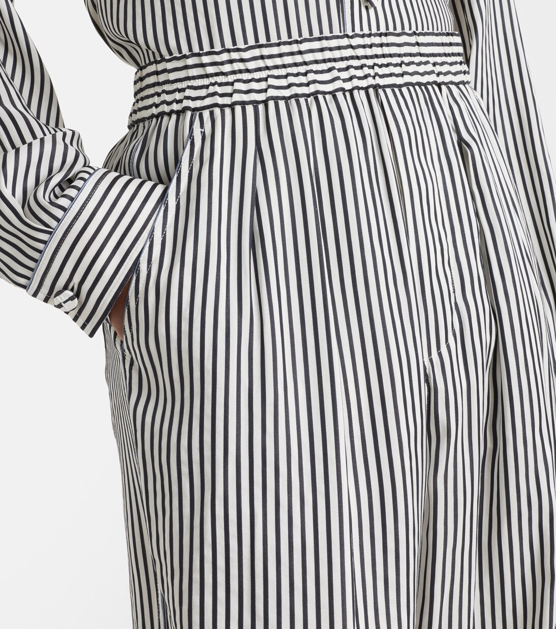 Striped silk straight pants | Tom Ford