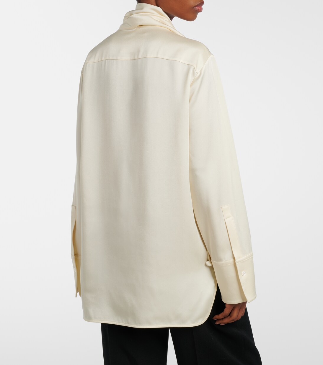 Scarf-detail satin shirt | Jil Sander