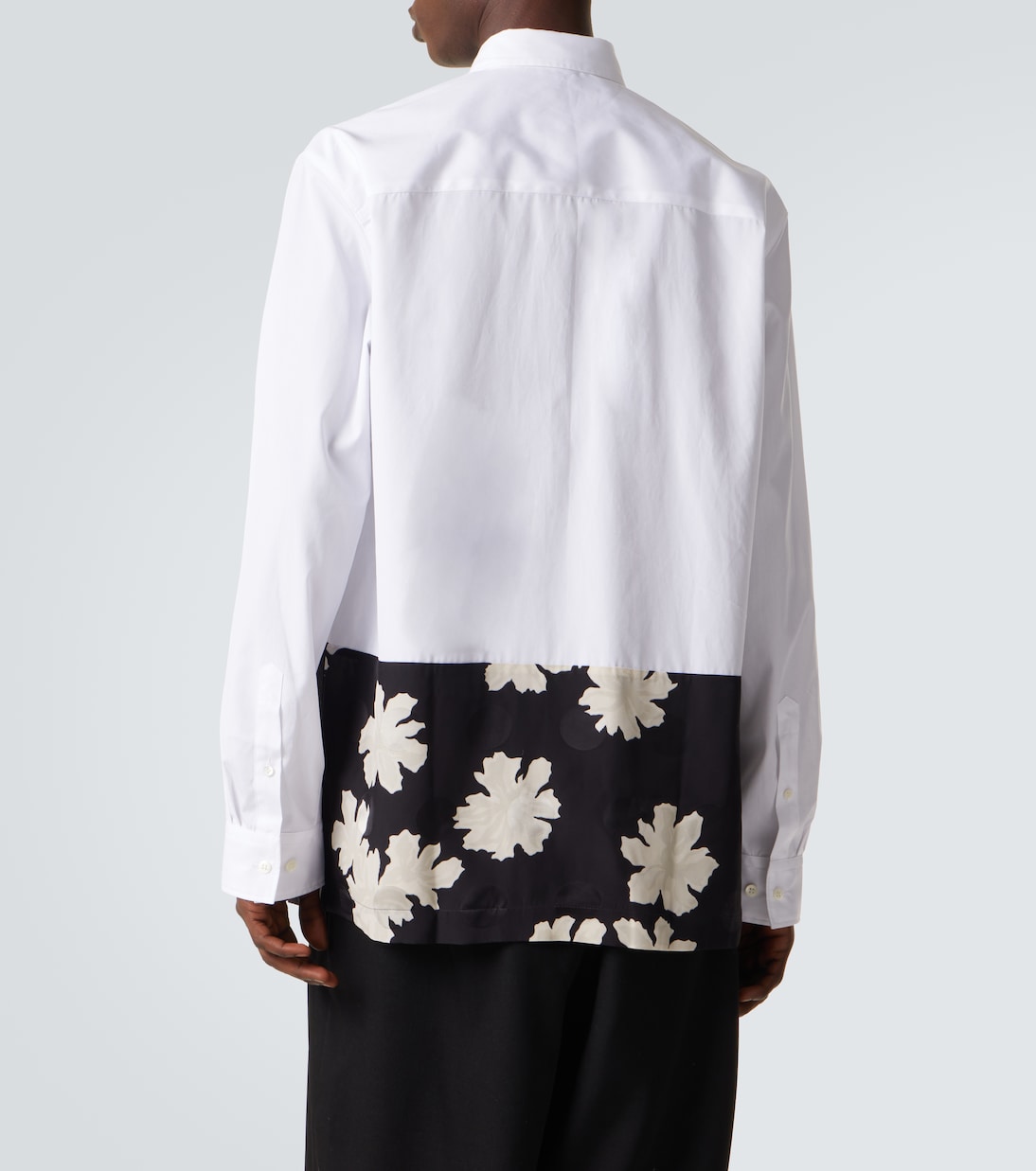 Floral cotton-blend poplin shirt | Dries Van Noten