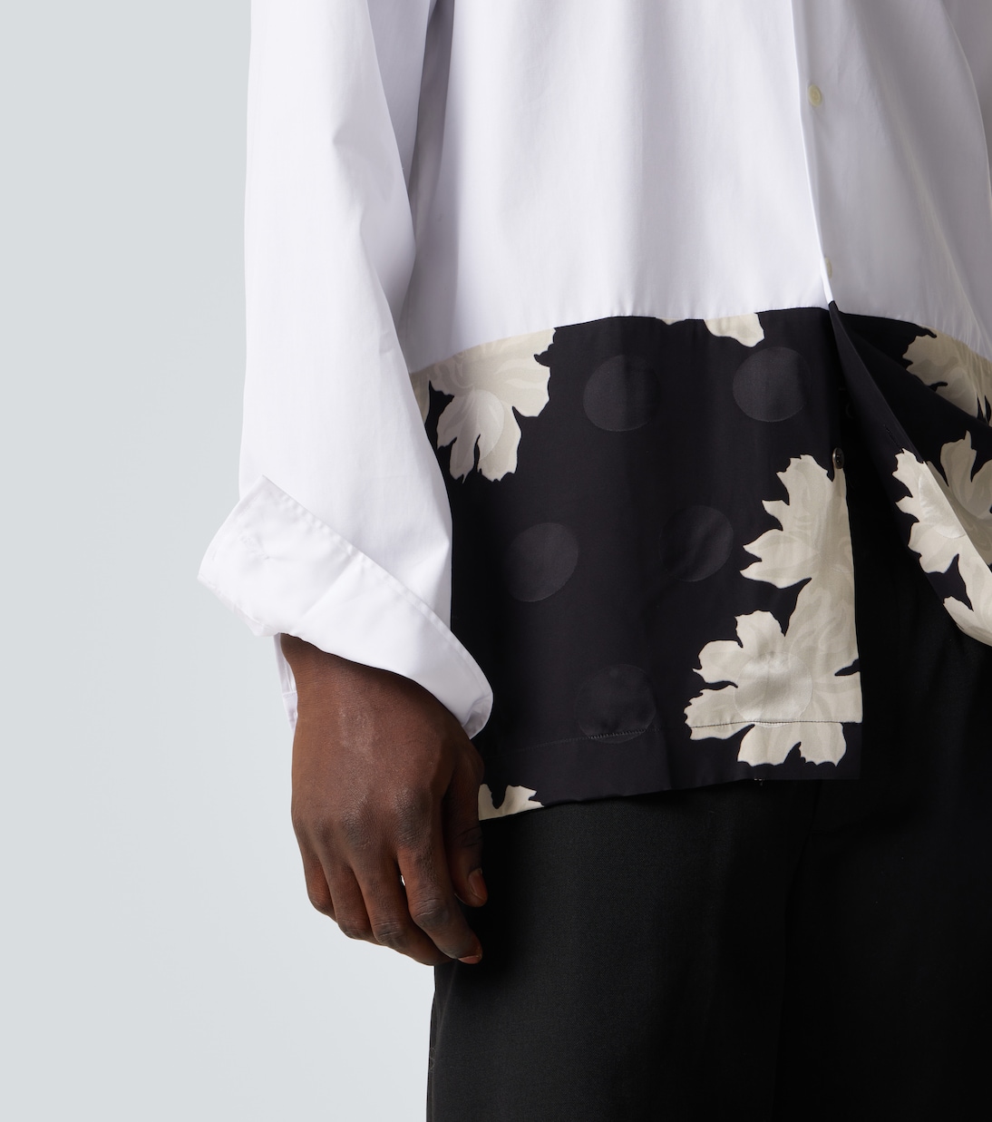 Floral cotton-blend poplin shirt | Dries Van Noten