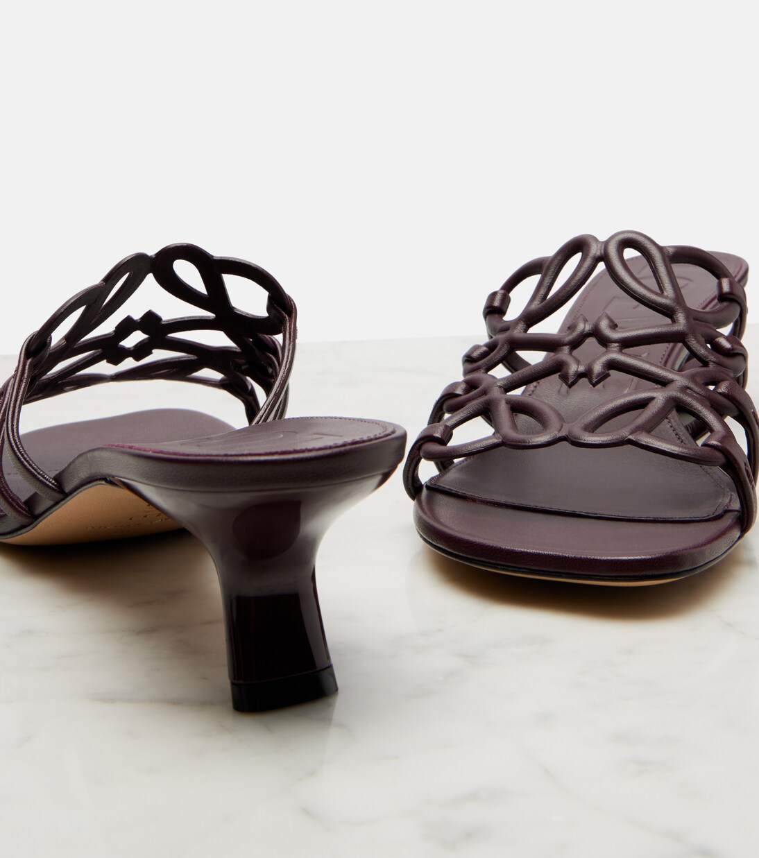 Petal Anagram 45 leather mules | Loewe