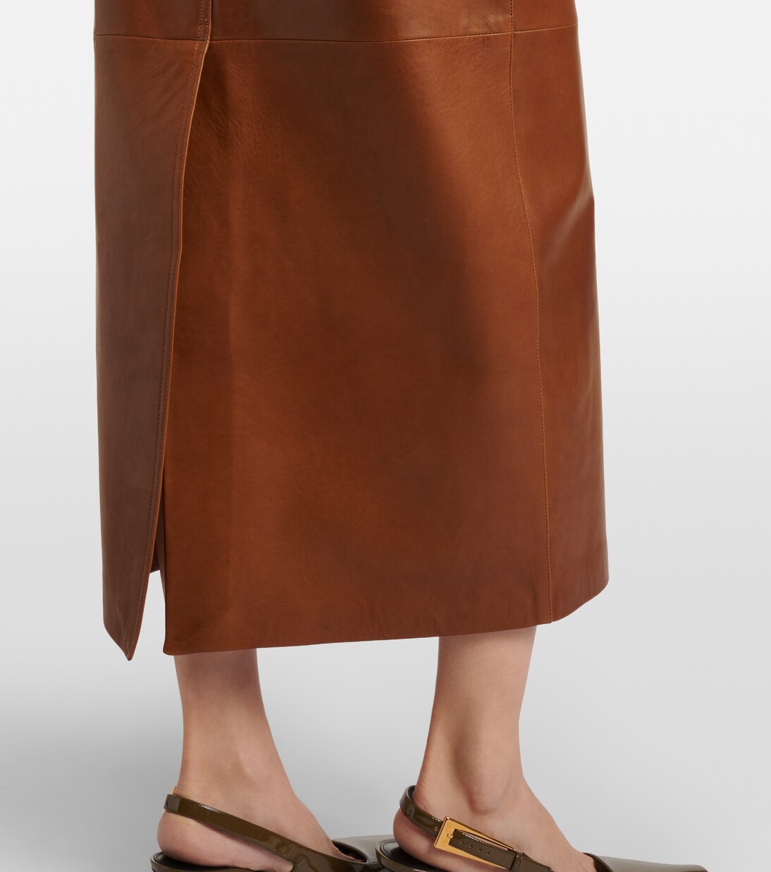 Bleistiftrock Ghalia aus Leder | Nour Hammour