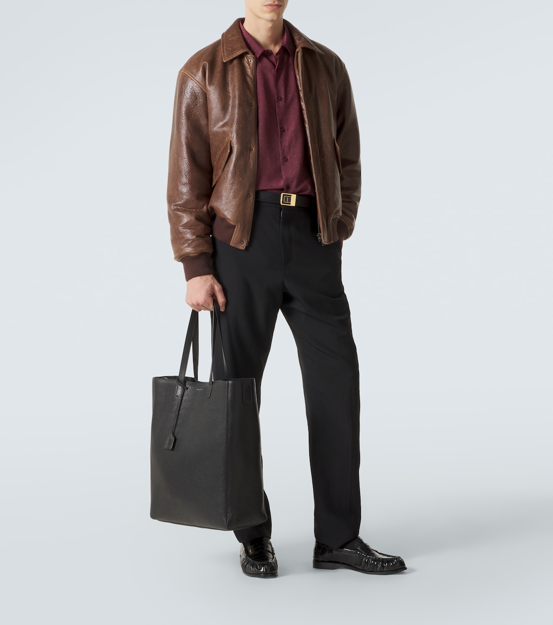 Bold 레더 토트 백 | Saint Laurent