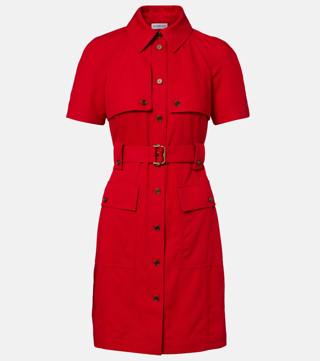 Belted wool shirt dress | Burberry