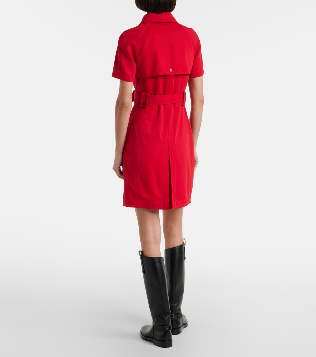 Belted wool shirt dress | Burberry