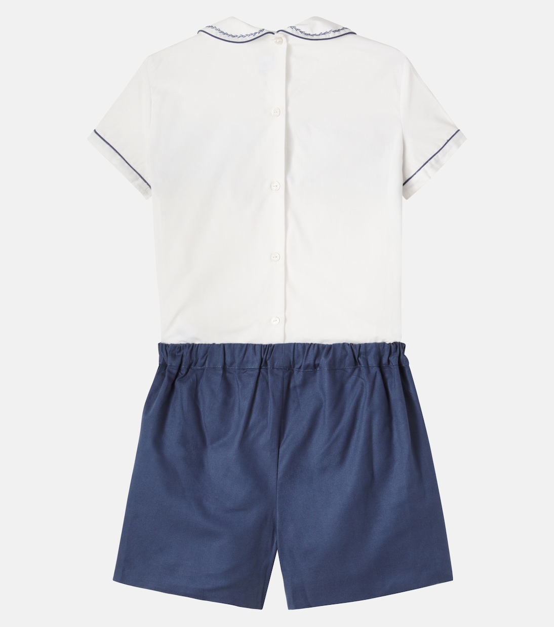 Smocked cotton top and shorts set | Pepa London