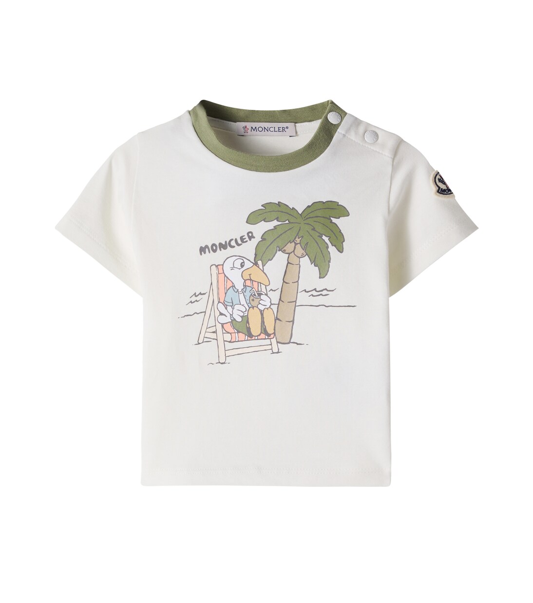 Baby logo printed cotton-blend T-shirt | Moncler Enfant