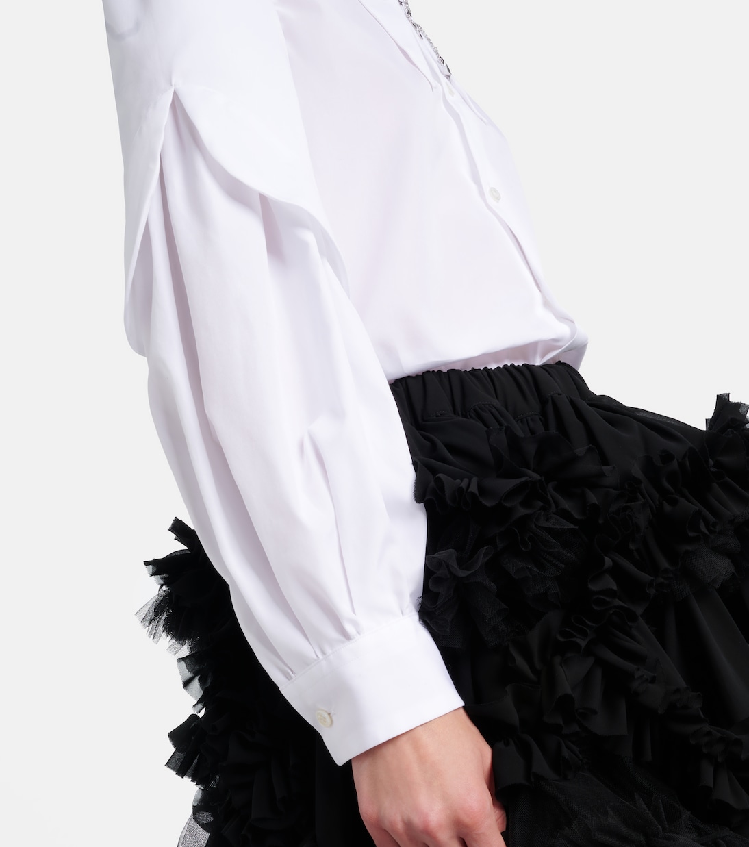 Embellished cotton shirt | Noir Kei Ninomiya