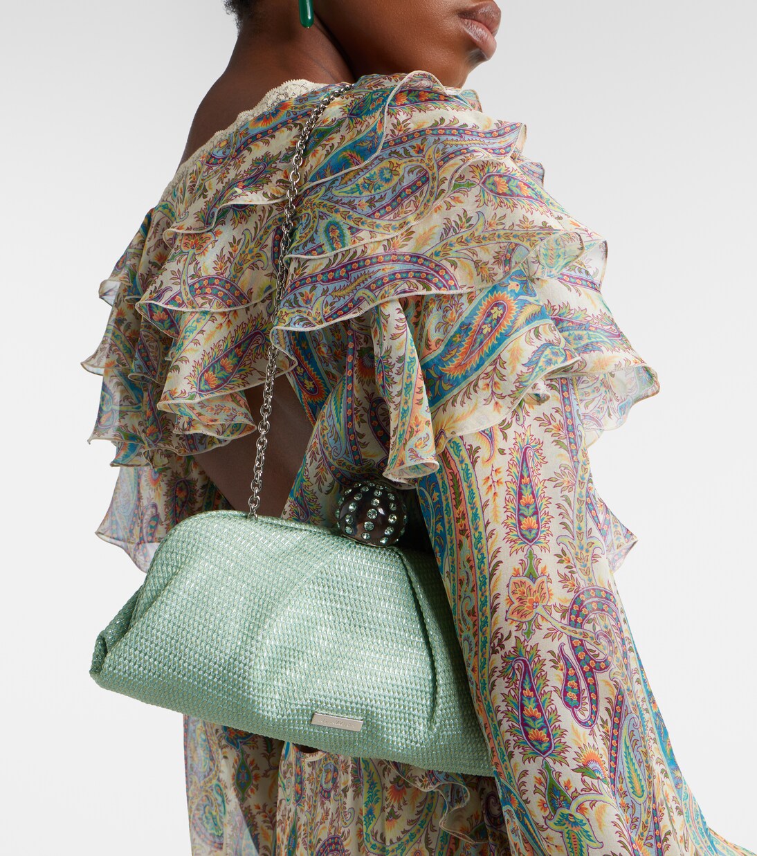 Tequila embellished clutch | Aquazzura