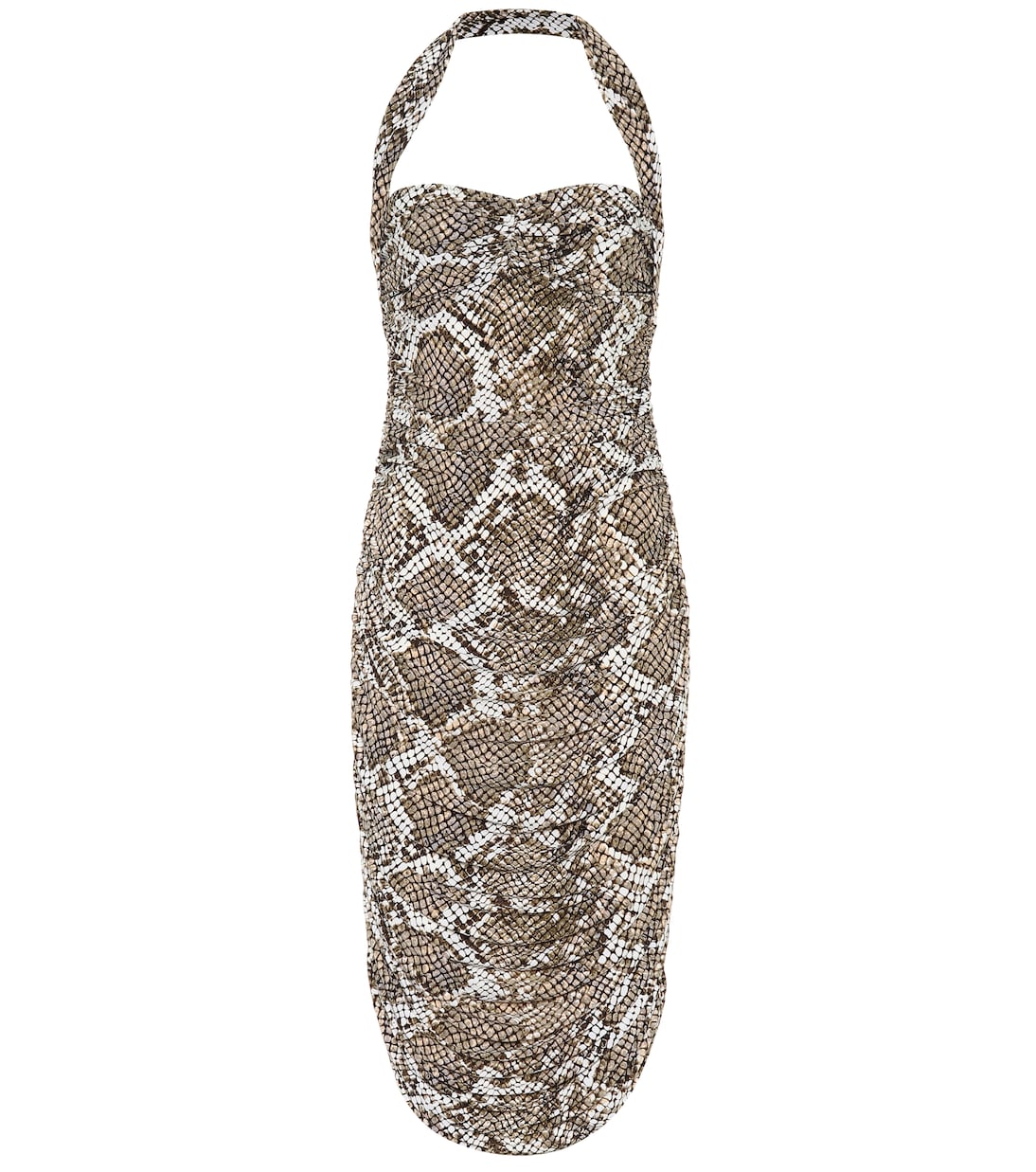 Bill snake-print jersey halter dress | Norma Kamali