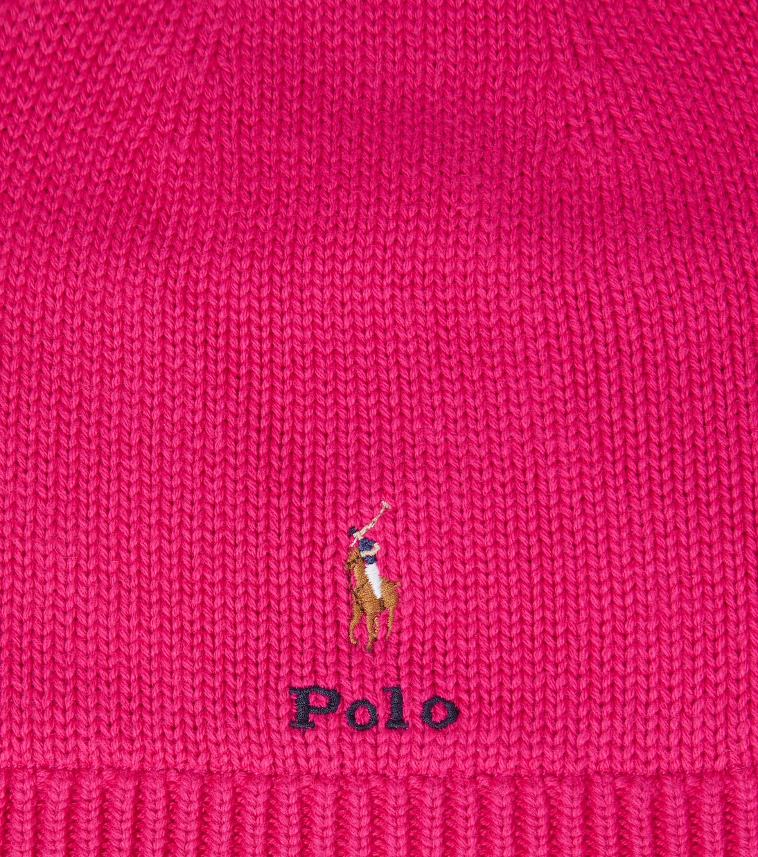 Berretto in maglia di cotone con logo | Polo Ralph Lauren Kids