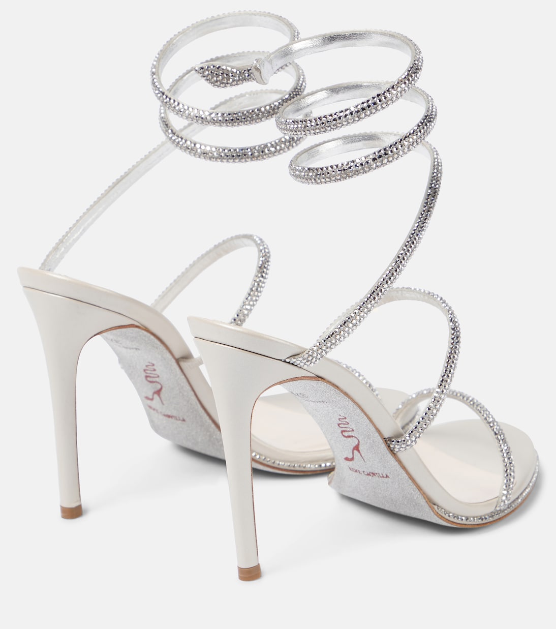 Verzierte Sandalen Cleo aus Leder | Rene Caovilla