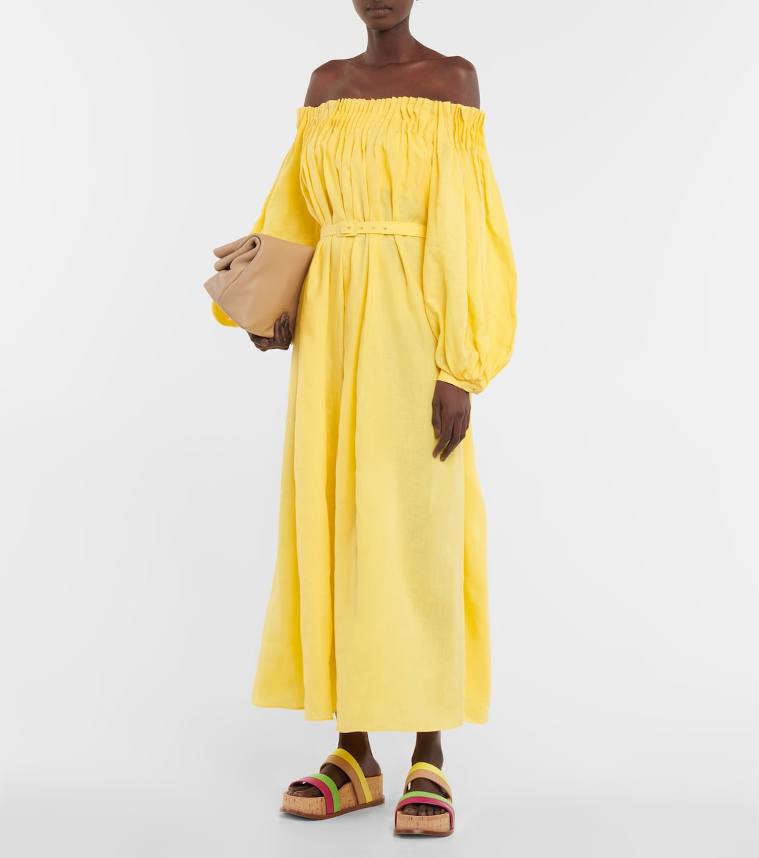 Martha off-shoulder linen maxi dress | Gabriela Hearst