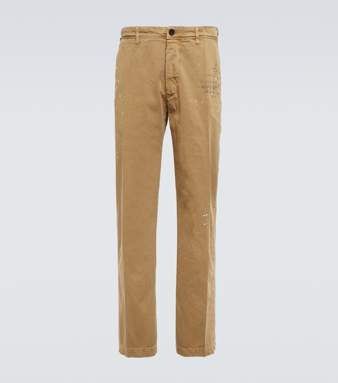 Pantalones rectos de algodón estampados | Incotex x Facetasm