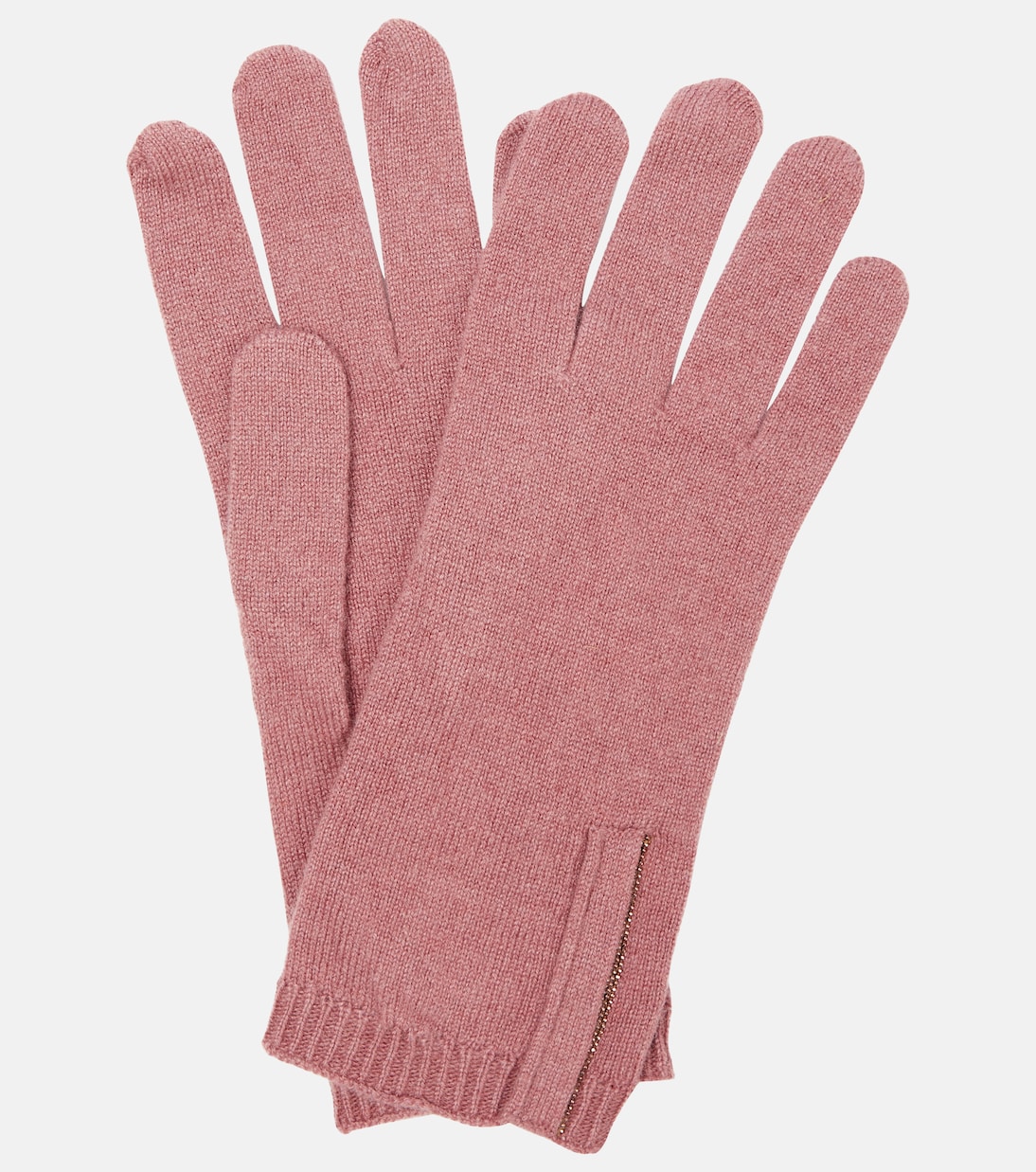 Guantes en punto de cachemir con adornos | Brunello Cucinelli
