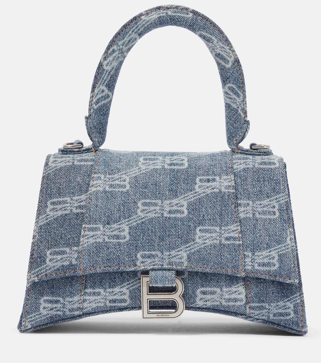 Schultertasche Hourglass aus Denim | Balenciaga