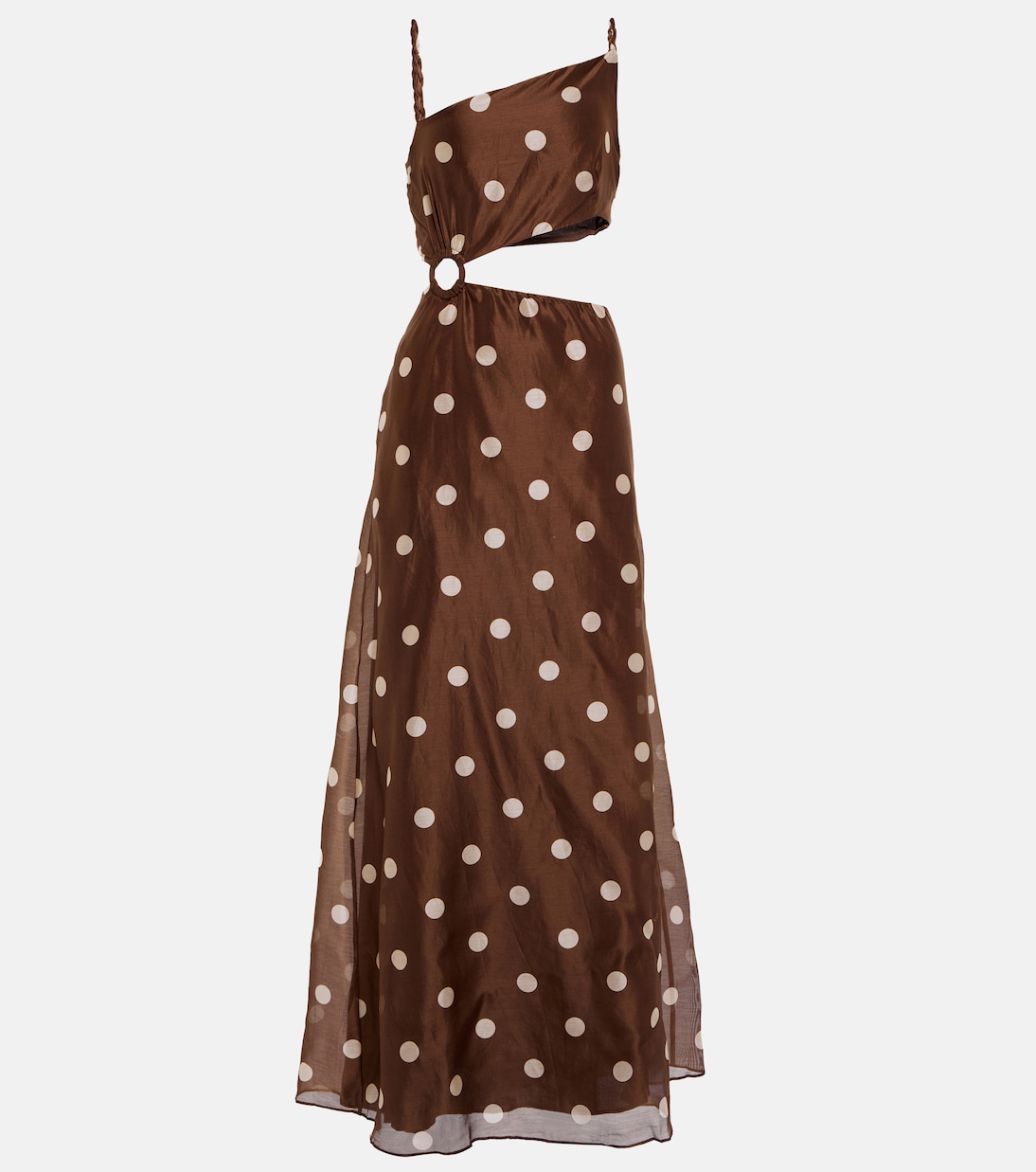 Abito lungo Vivi in cotone e seta a pois | SIR