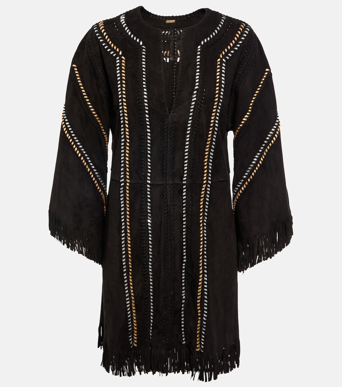 Fringe-trimmed suede tunic | Dodo Bar Or