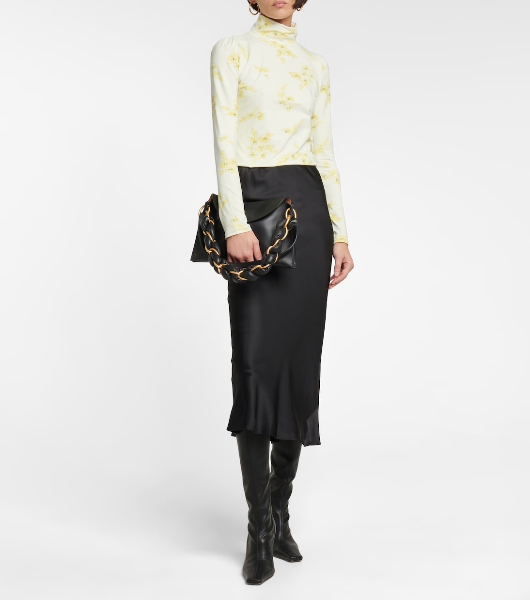 Falda midi Sense of Shine en mezcla de seda | Dorothee Schumacher