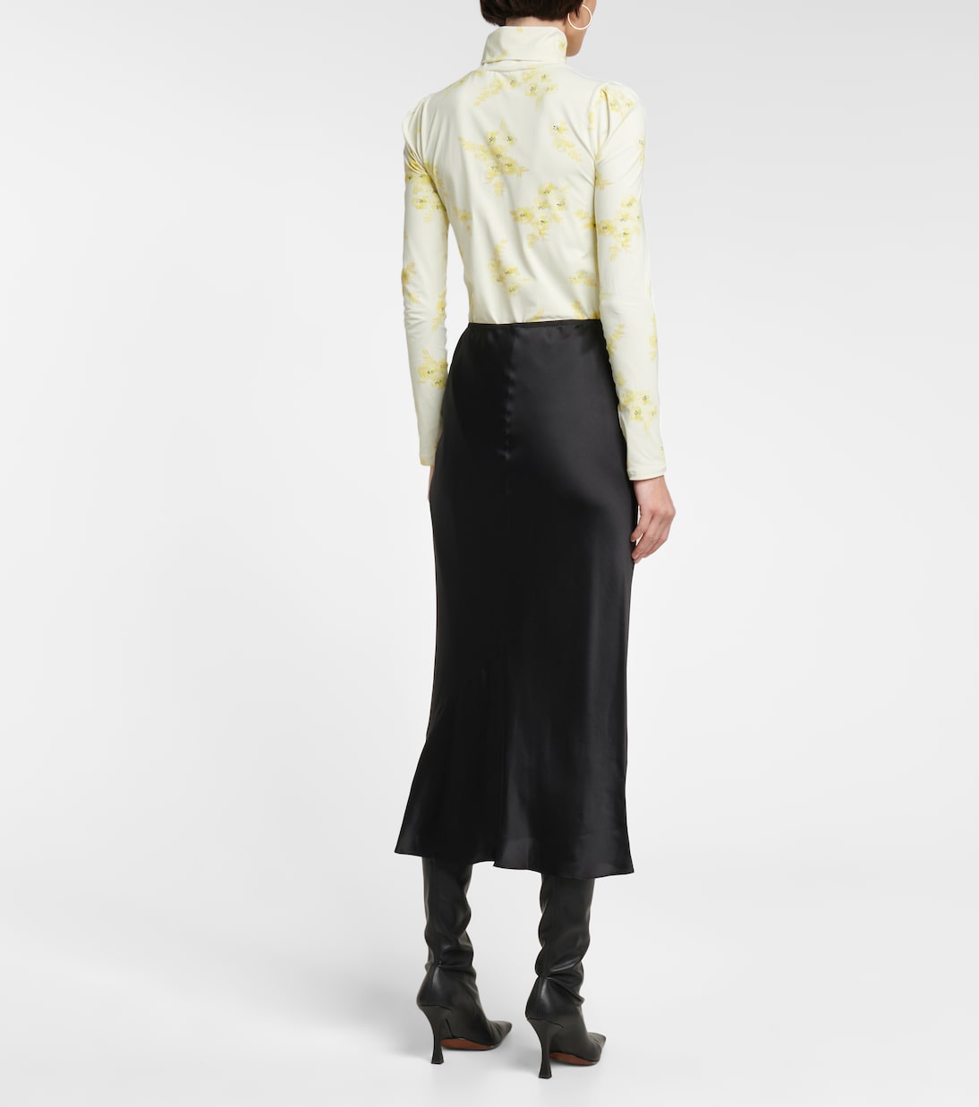 Falda midi Sense of Shine en mezcla de seda | Dorothee Schumacher