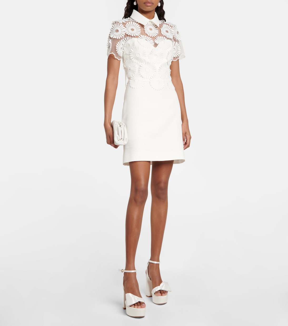 Bow-trimmed satin platform sandals | Gianvito Rossi