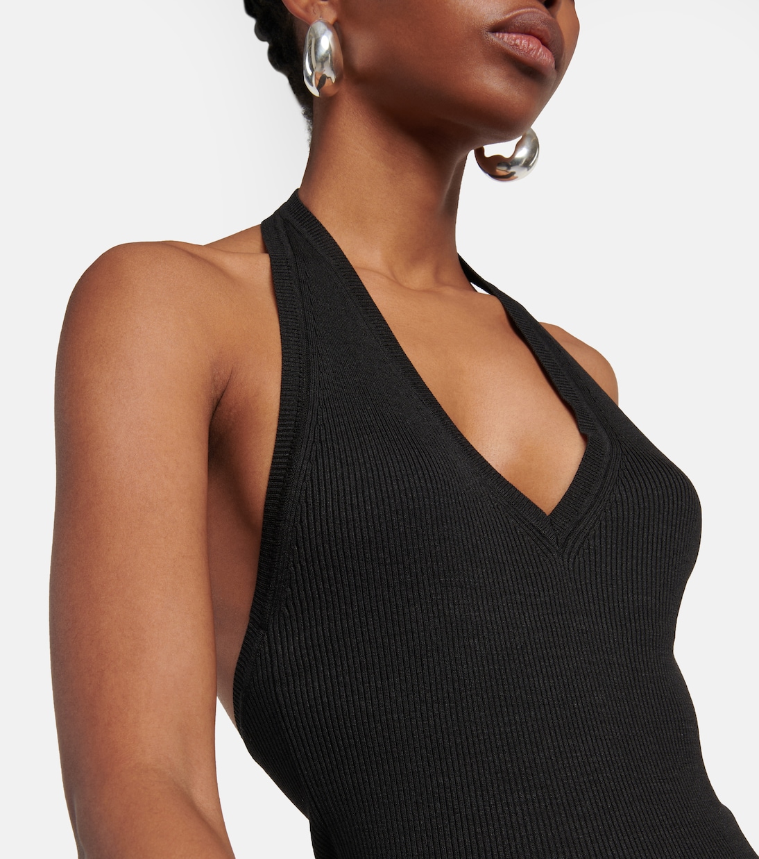 Top Ivey de seda con cuello halter | Nili Lotan